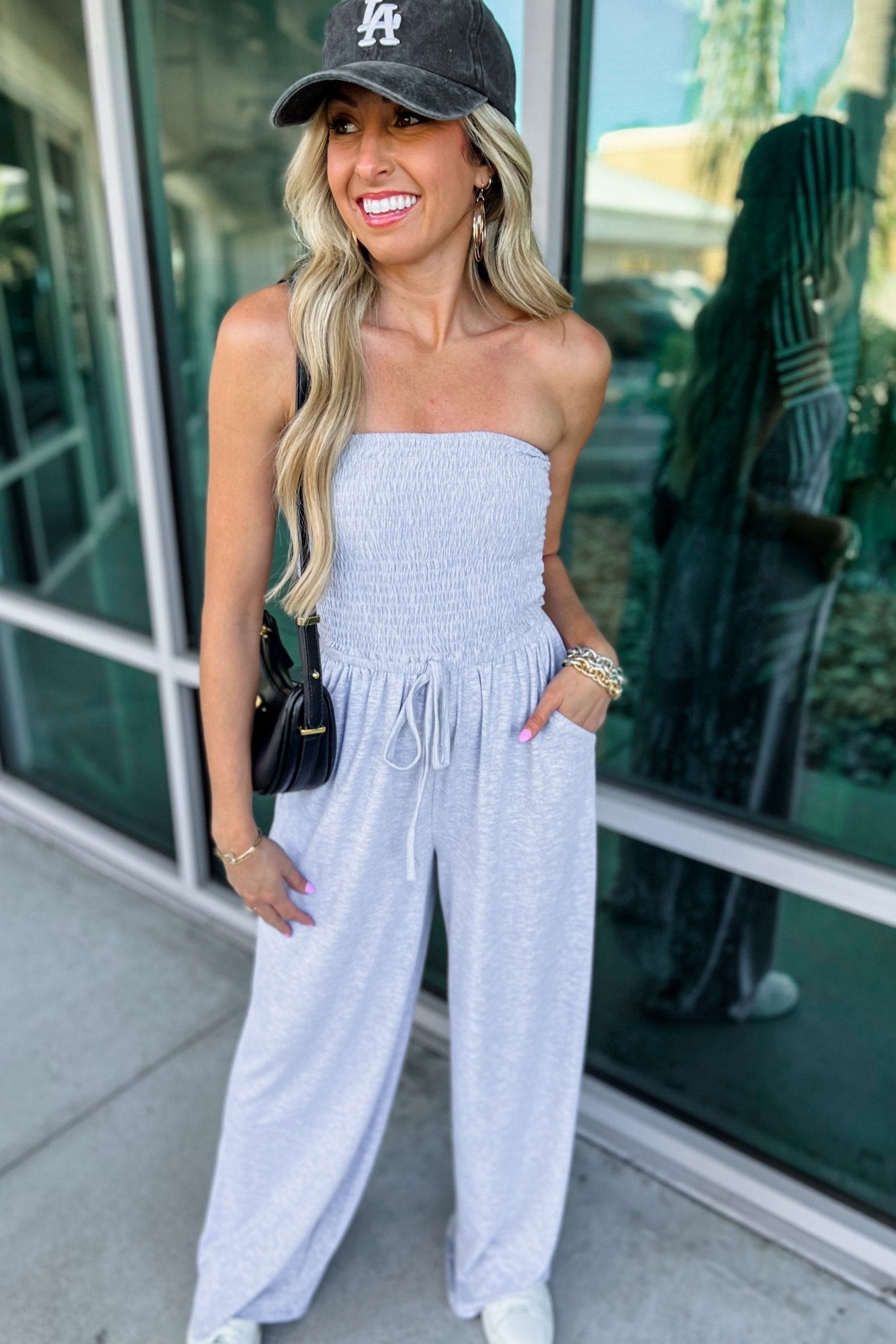 Trendy Off - Shoulder Jumpsuit - bellanza