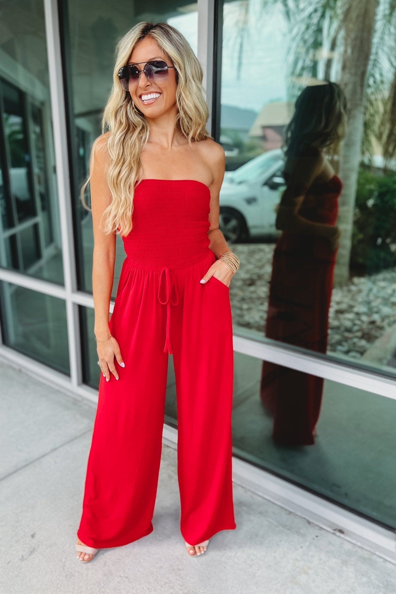 Trendy Off - Shoulder Jumpsuit - bellanza
