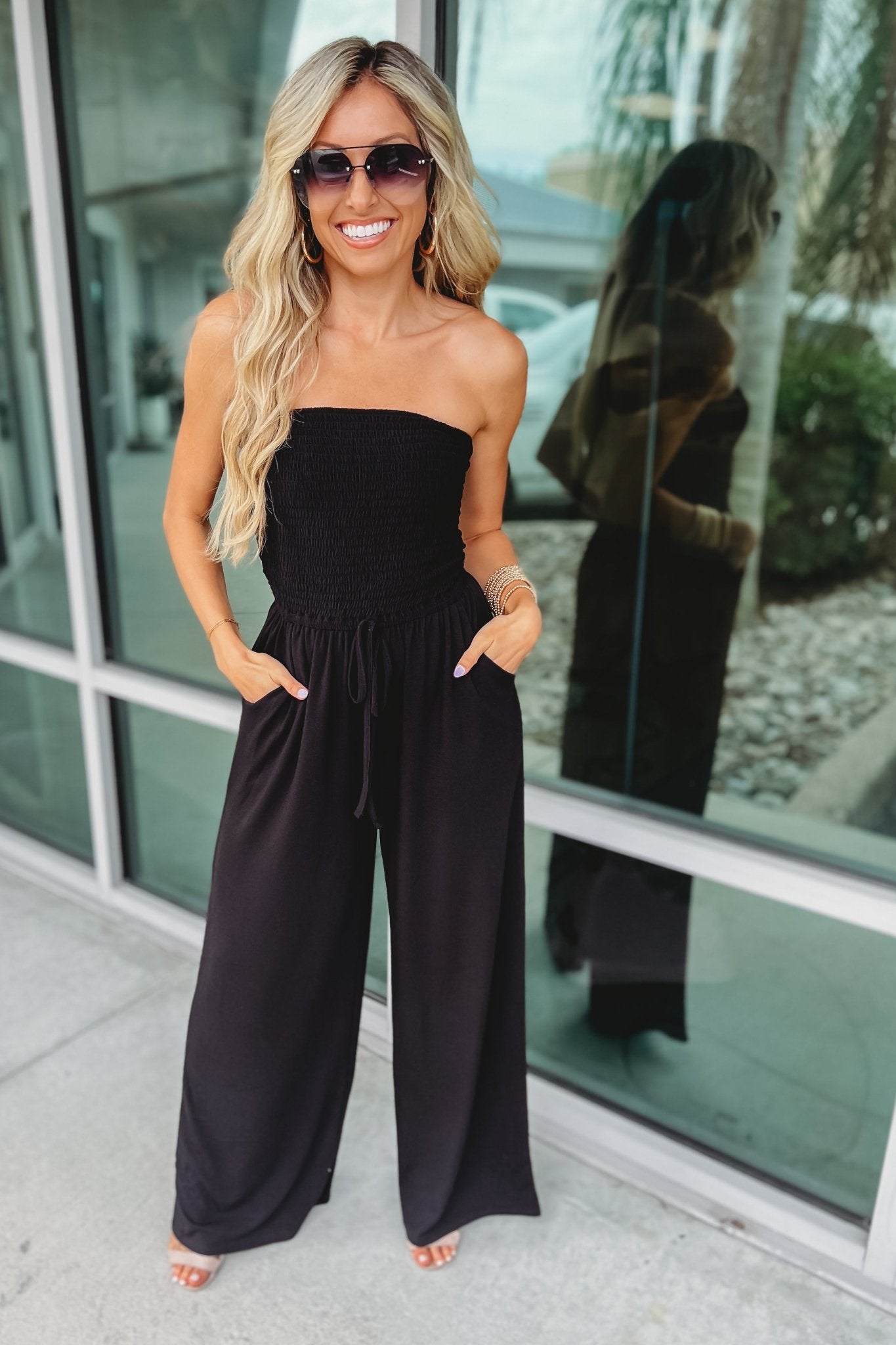 Trendy Off - Shoulder Jumpsuit - bellanza
