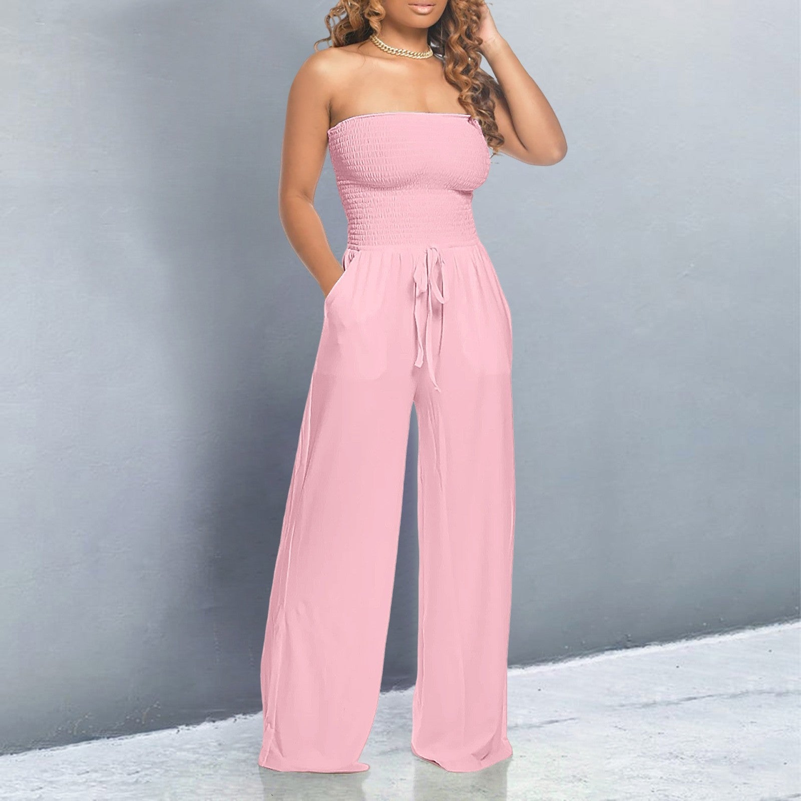 Trendy Off - Shoulder Jumpsuit - bellanza