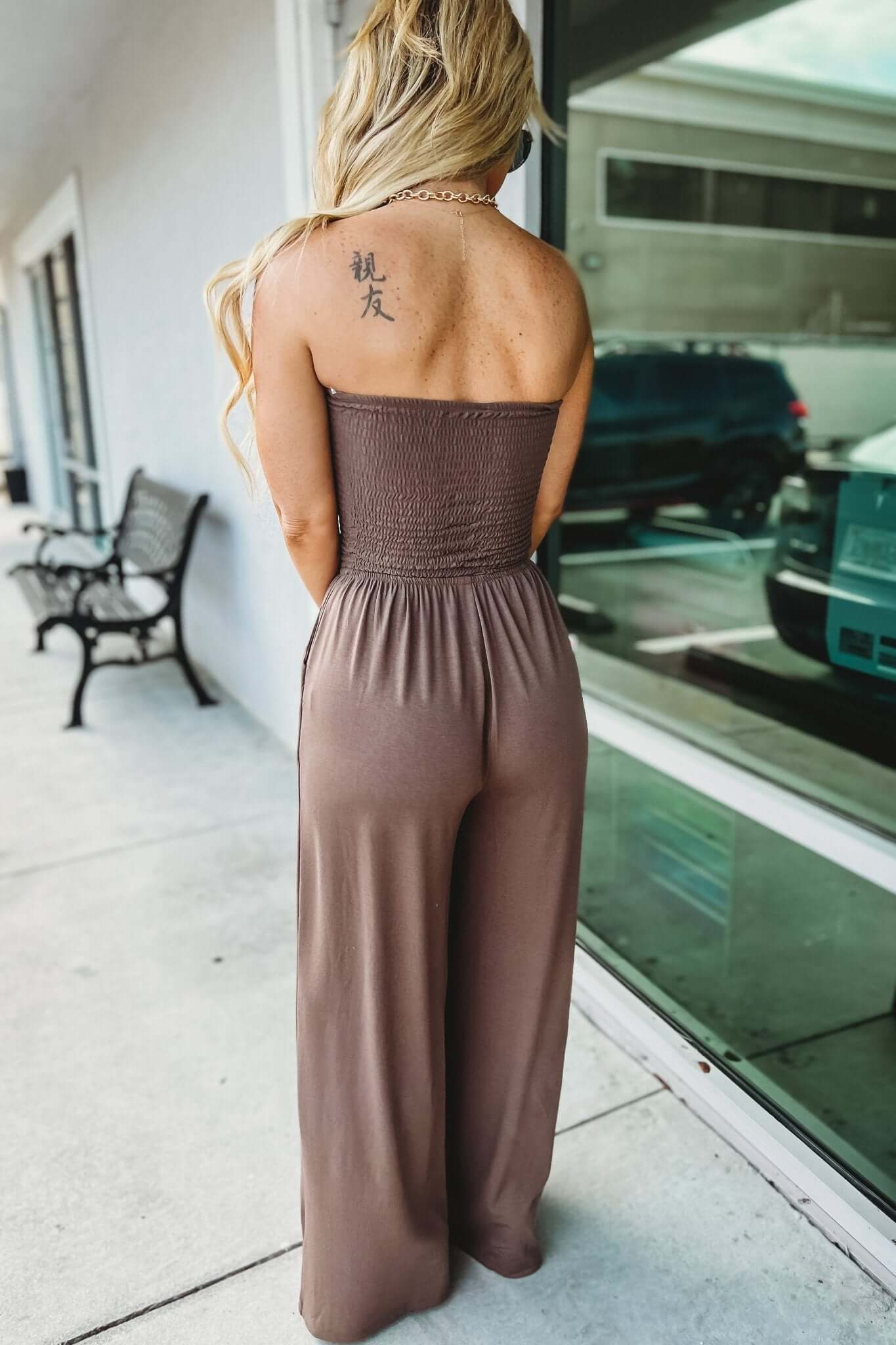 Trendy Off - Shoulder Jumpsuit - bellanza