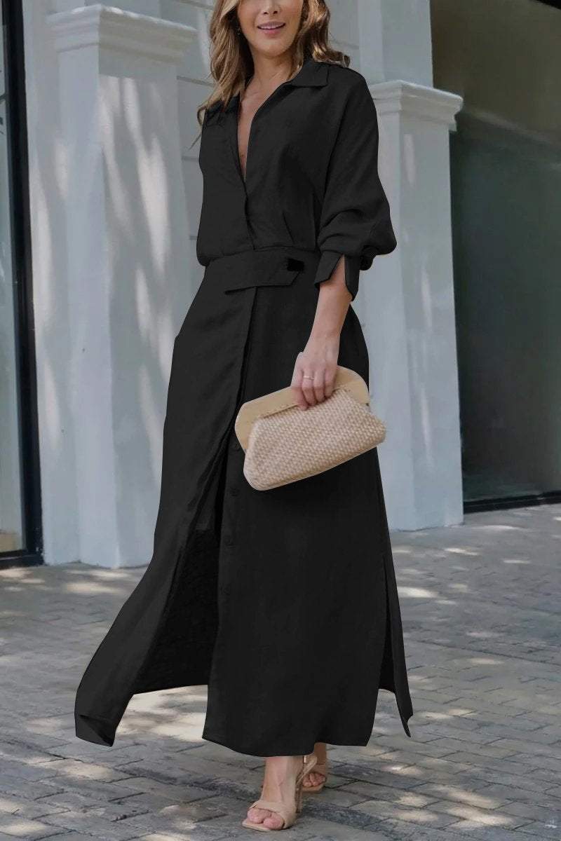 Valéria | Maxi - jurk met V - hals - bellanza