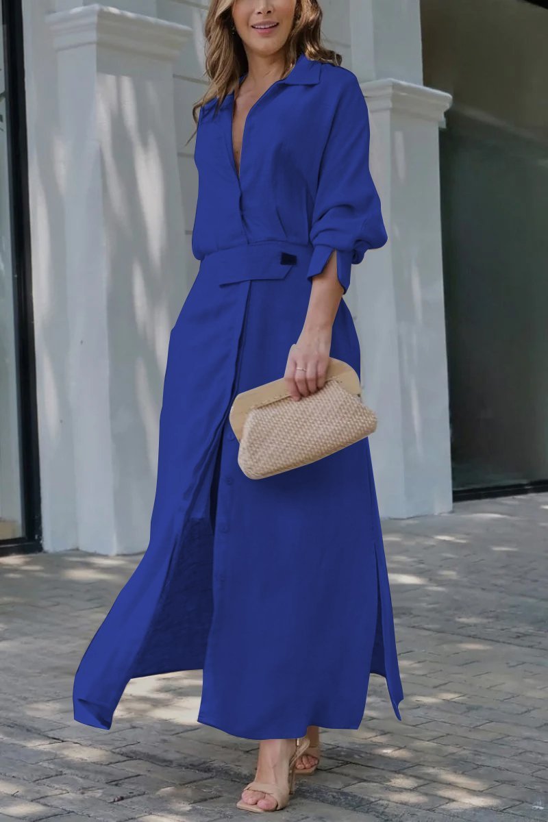 Valéria | Maxi - jurk met V - hals - bellanza