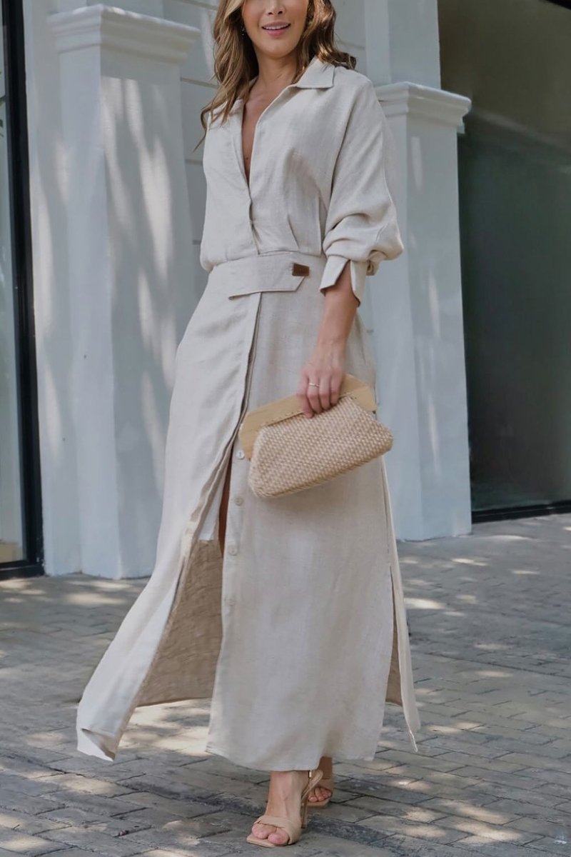 Valéria | Maxi - jurk met V - hals - bellanza