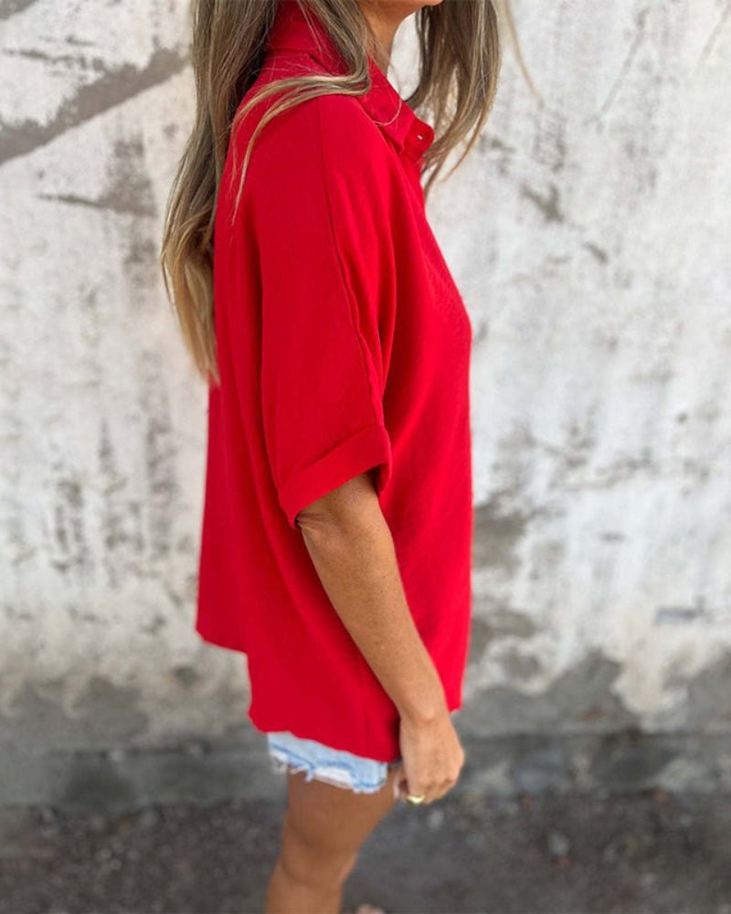 Velora™ | Casual Button - Up Shirt - bellanza