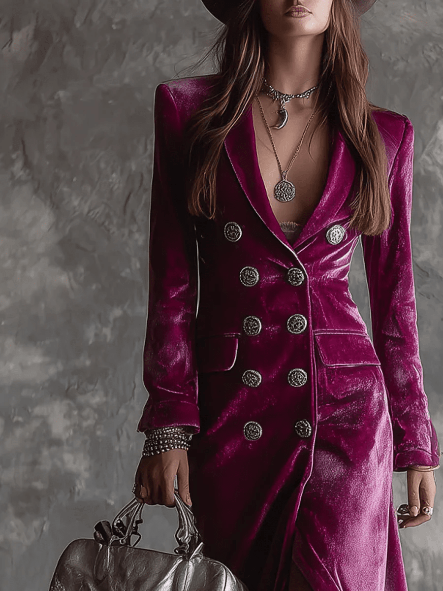 Victoria™ - Fluwelen Blazer Jurk - Bellanza
