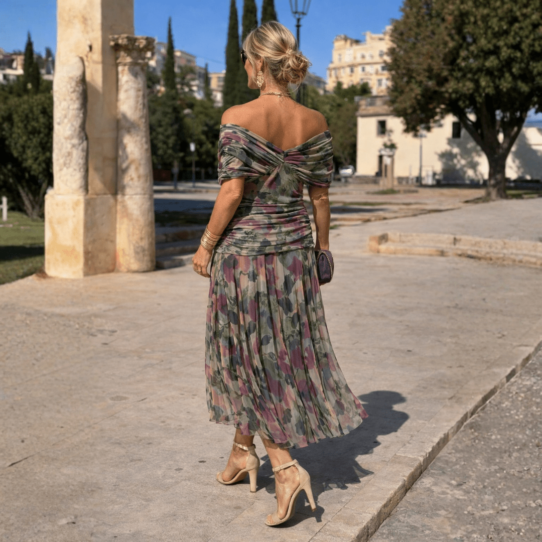 Victoria | Lange Off-Shoulder Jurk - Bellanza