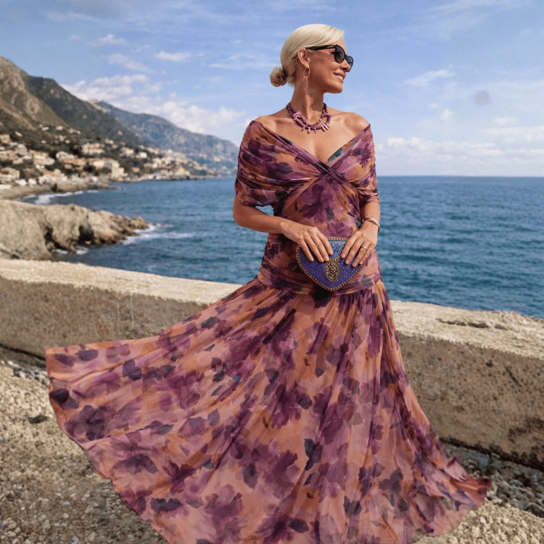 Victoria | Lange Off-Shoulder Jurk - Bellanza