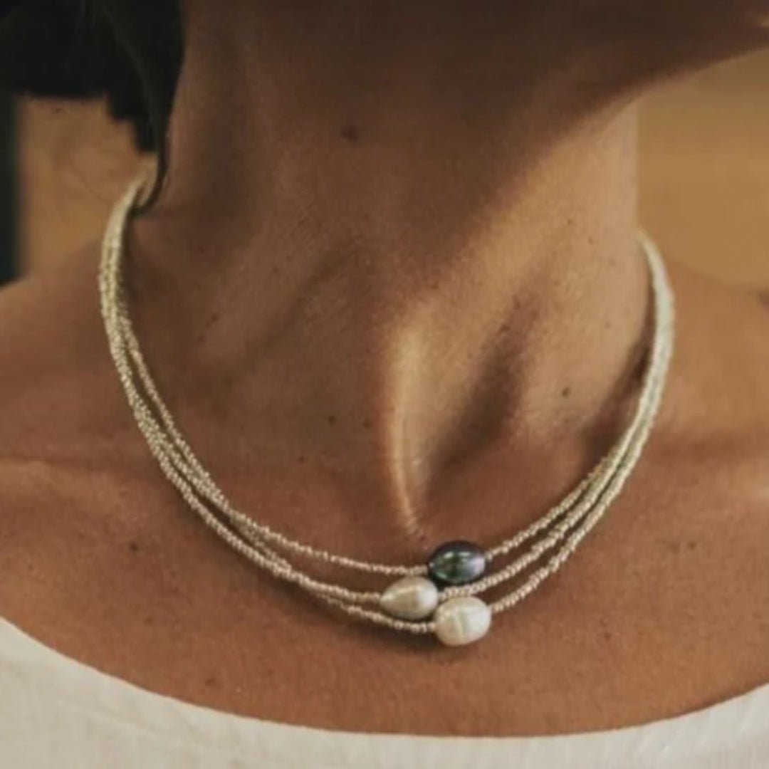 Vintage Natuurlijke Parelketting - bellanza
