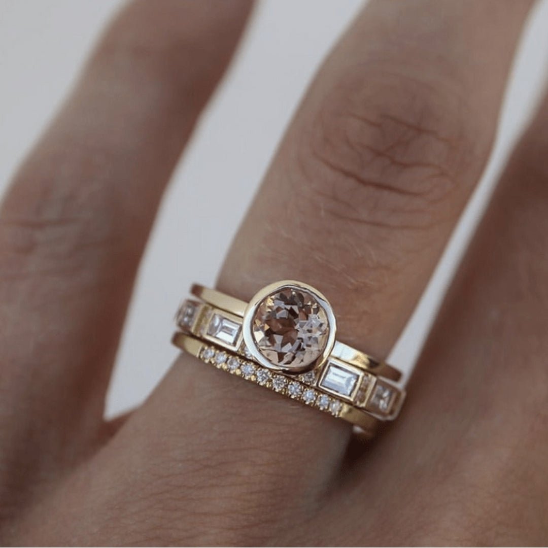 Vintage - ring met gouden zirkonium - bellanza