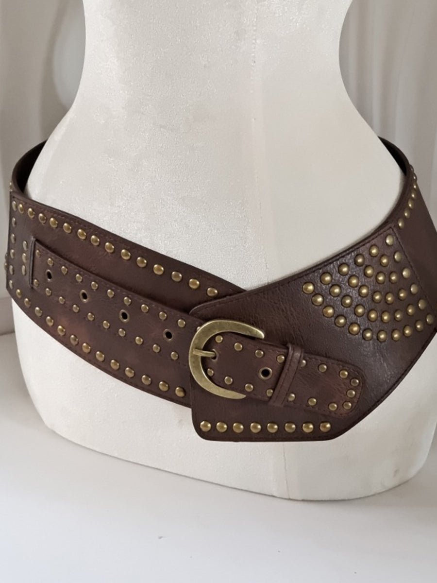 Vintage Western Riem met Nieten - Bellanza