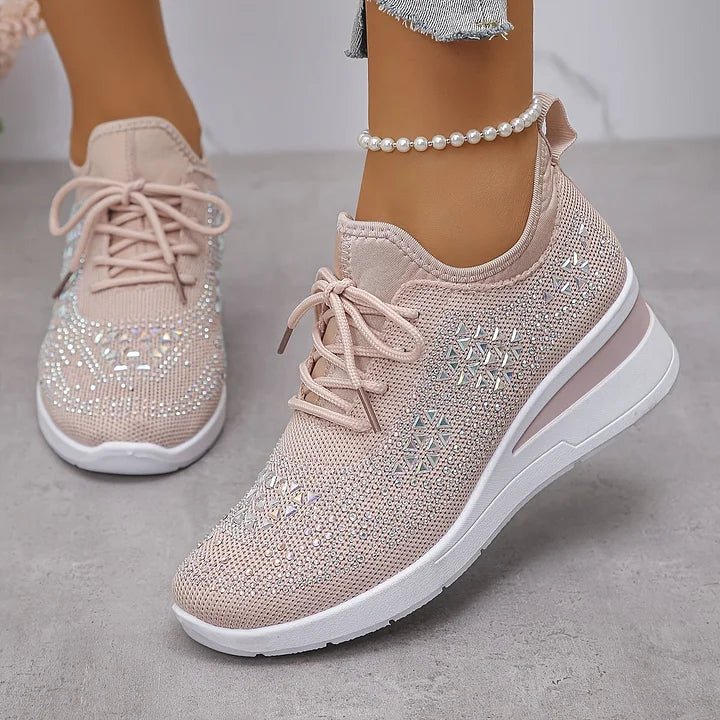 Violetta | Orthopedische sneakers met glinsterende steentjes - Bellanza
