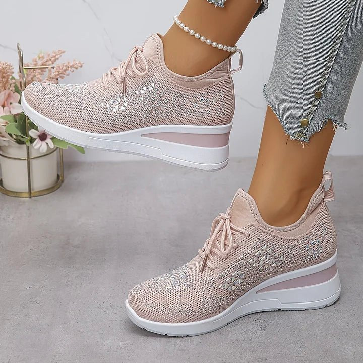 Violetta | Orthopedische sneakers met glinsterende steentjes - Bellanza