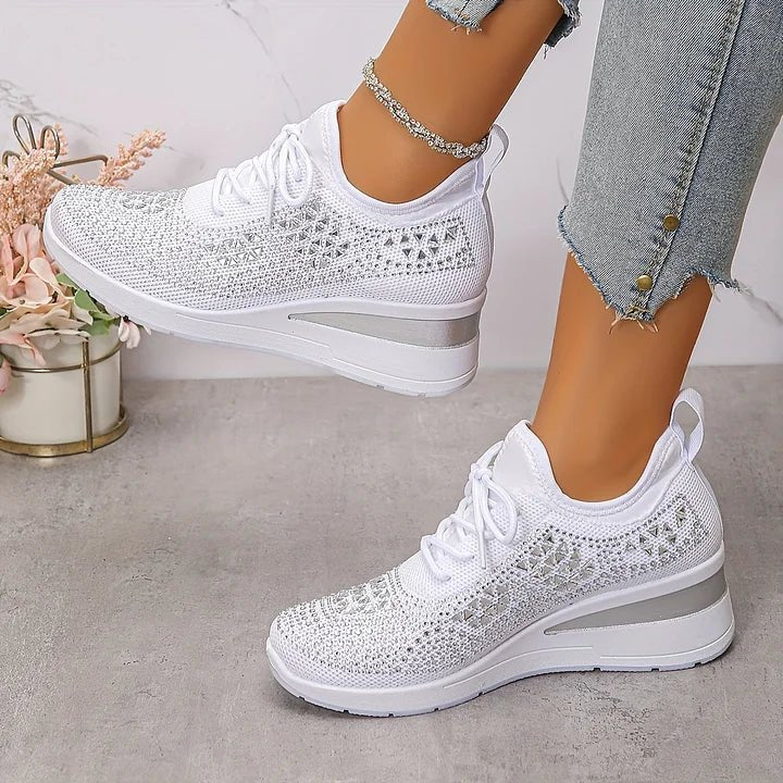 Violetta | Orthopedische sneakers met glinsterende steentjes - Bellanza