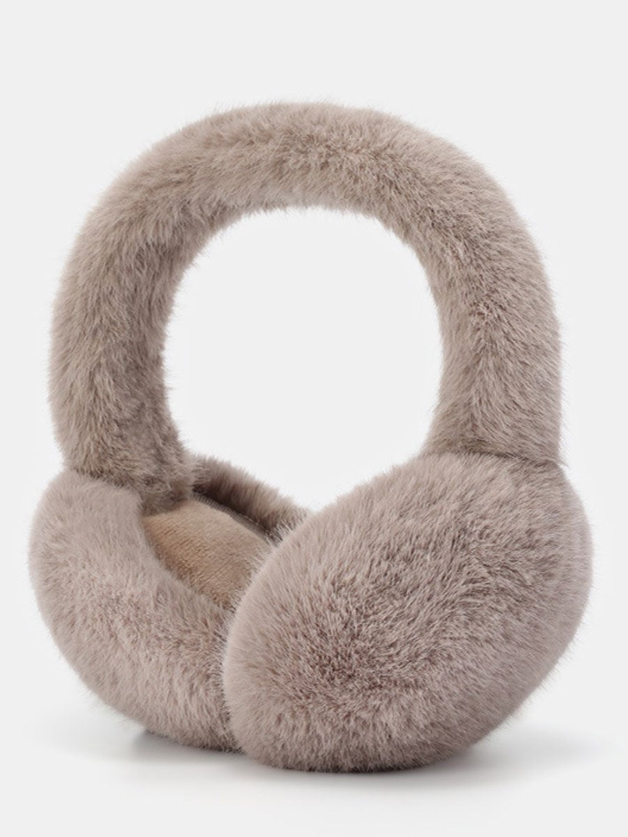 Warme en Winddichte Fleece Vouwbare Imitatie Konijnenbont Oorkappen - Bellanza