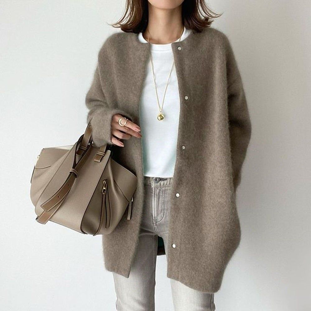 Whitney's™ vest met lange mouwen en knopen - bellanza