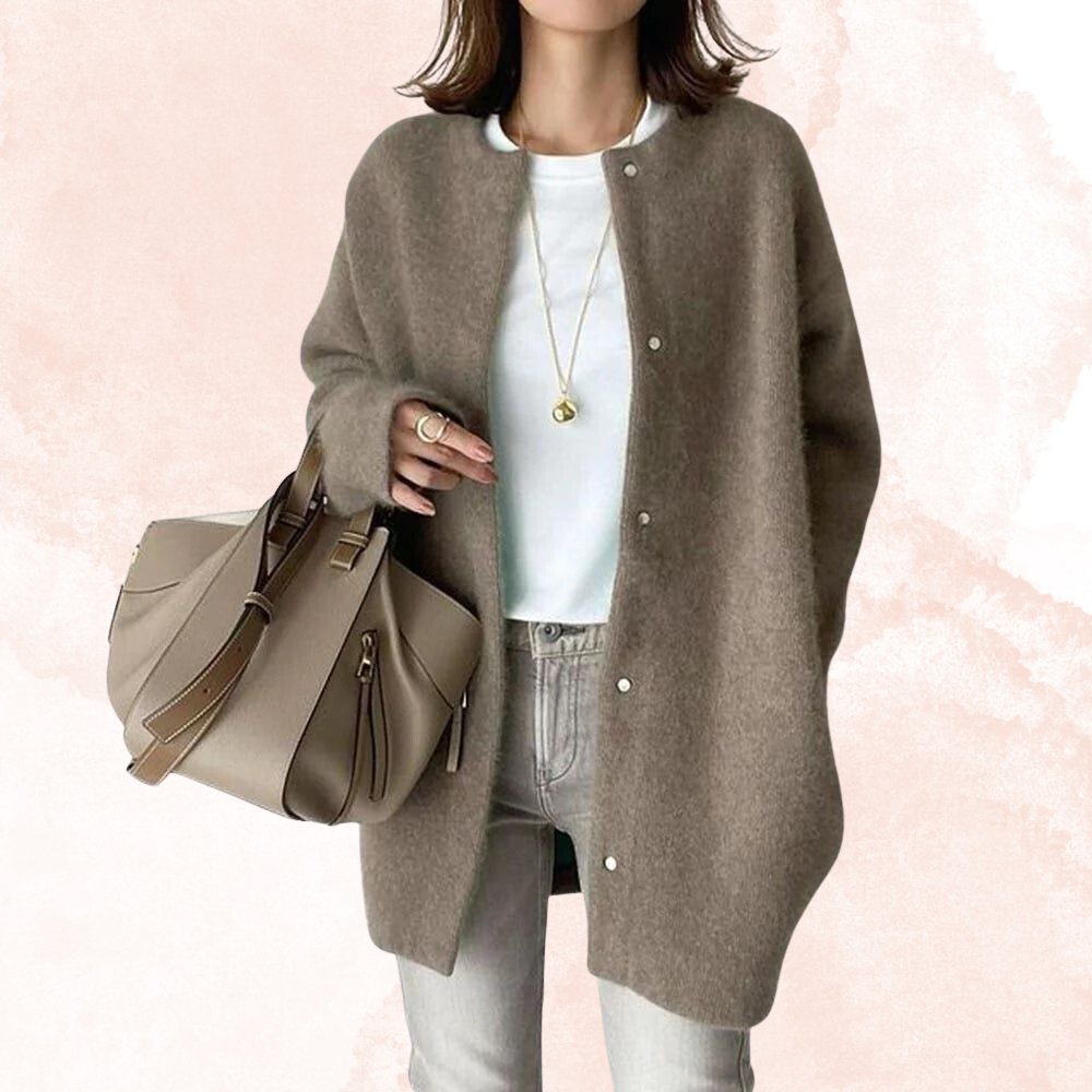 Whitney's™ vest met lange mouwen en knopen - bellanza