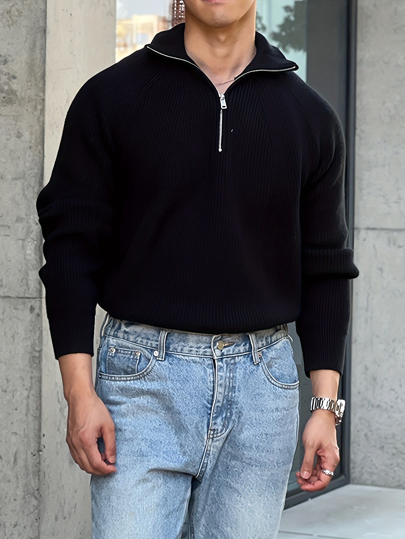 Zipper heren sweater - bellanza