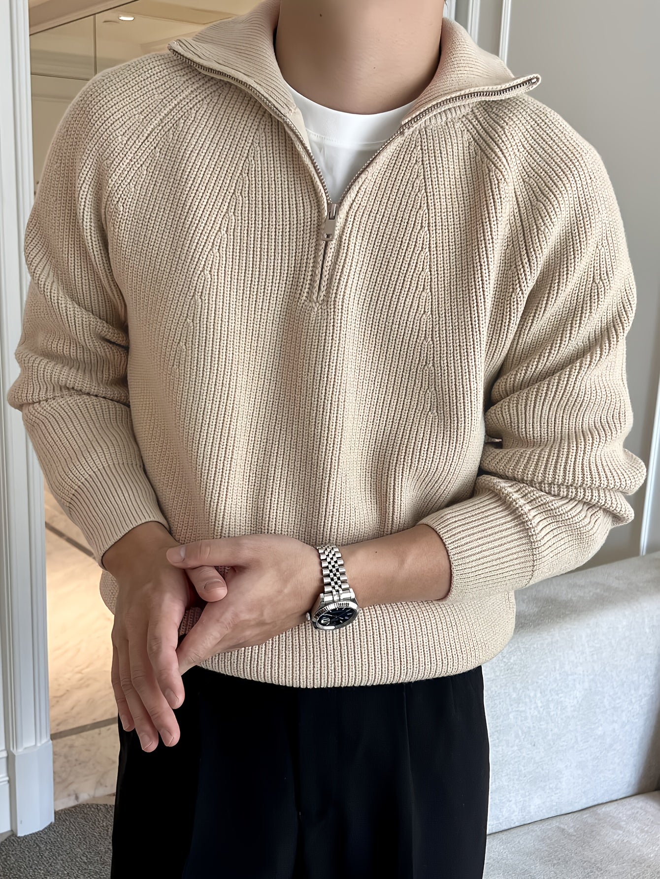 Zipper heren sweater - bellanza
