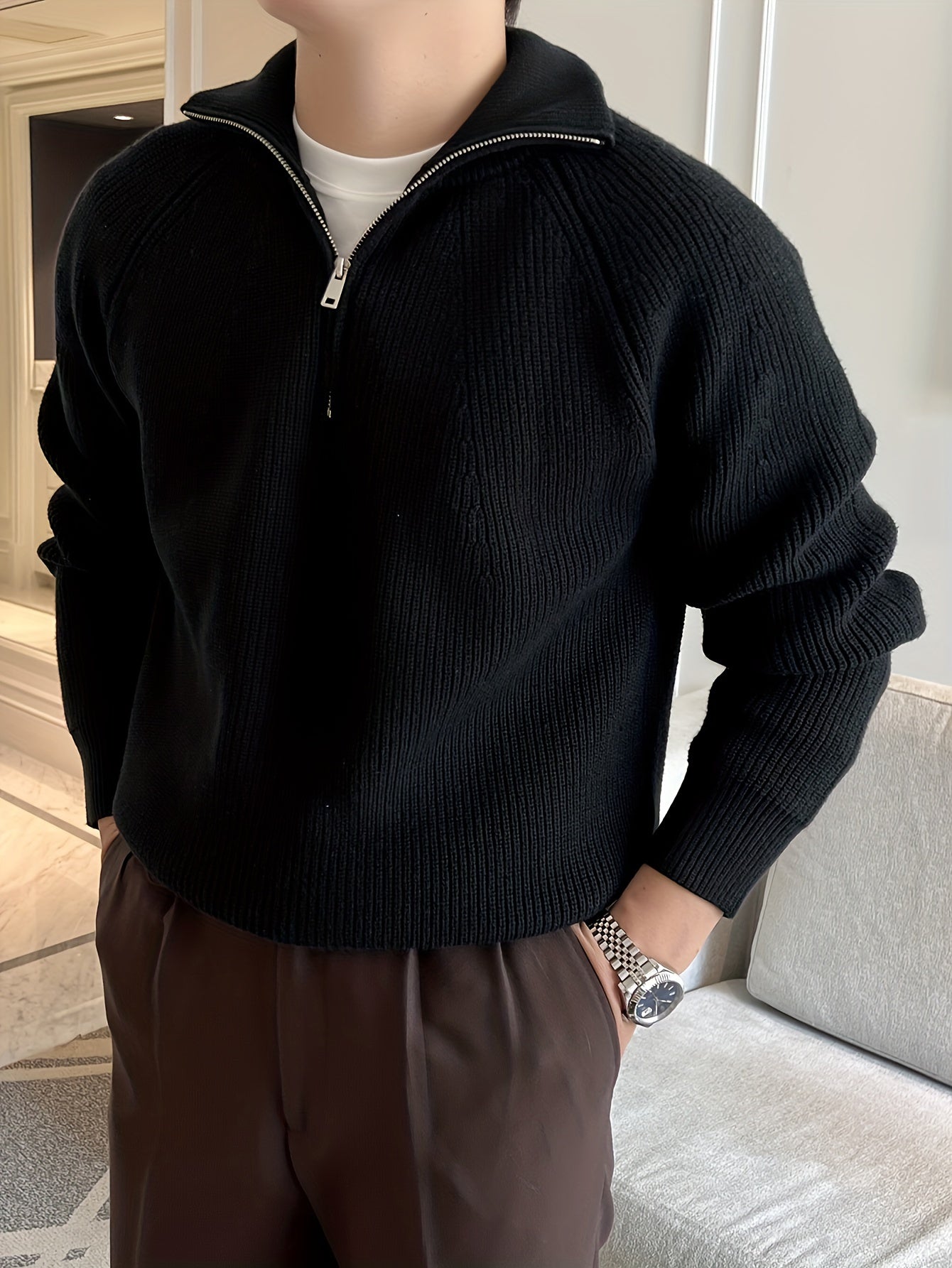 Zipper heren sweater - bellanza