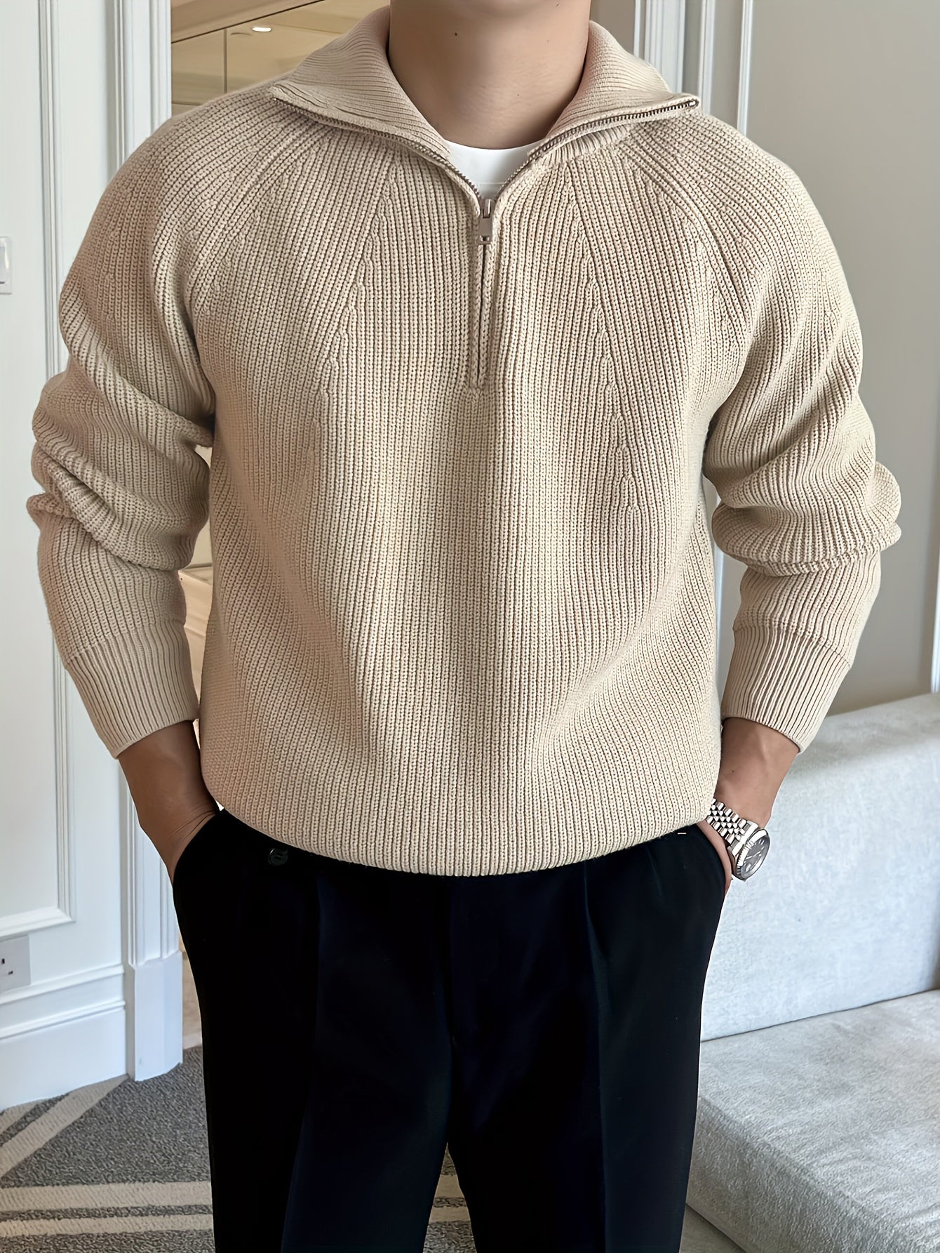 Zipper heren sweater - bellanza