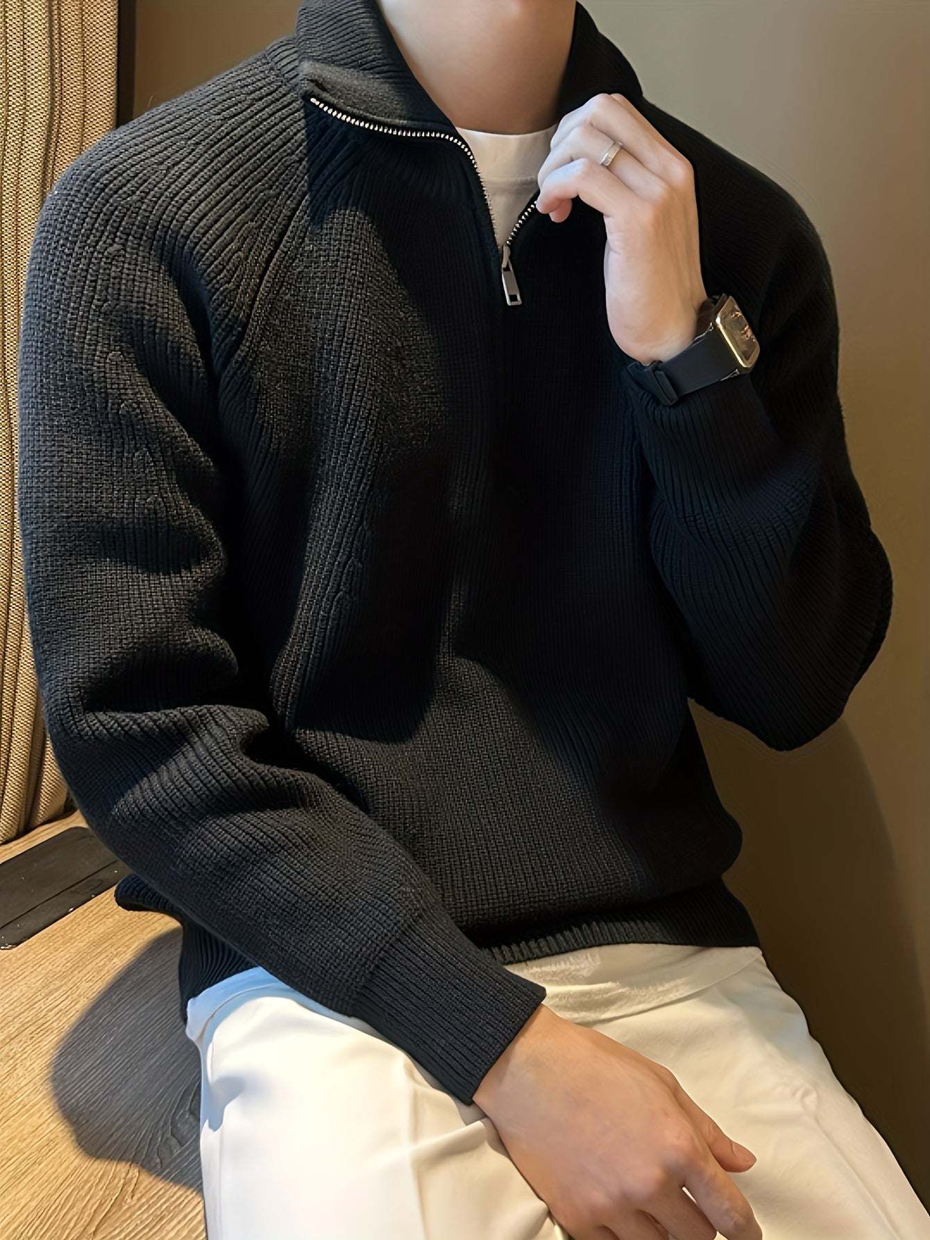 Zipper heren sweater - bellanza