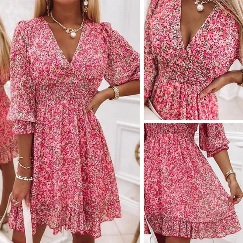 LilyFashion™ - Jurk met bloemenprint - bellanza