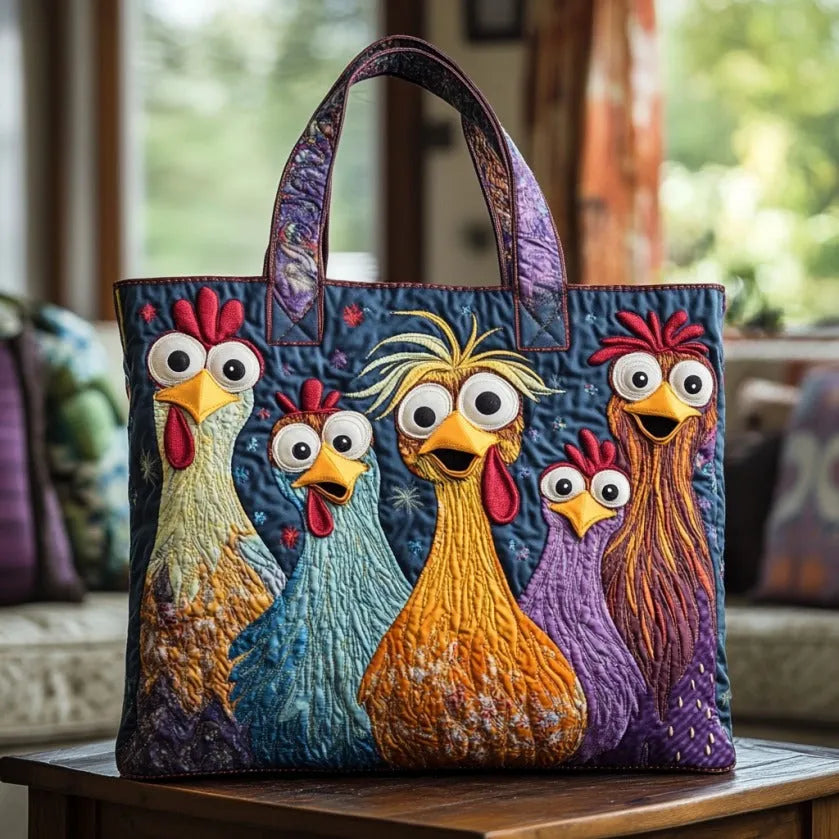 Vijf Hennen - Kleurrijke Tote Tas
