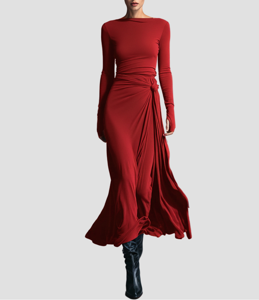 Nette | Elegante wikkeljurk met maxi-lengte