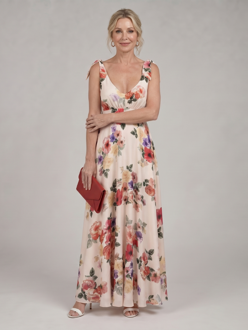 Elarose | Mouwloze Vloeiende Maxi Jurk