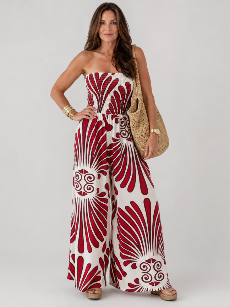Dyman | Strapless Vloeiende Silhouet Maxi Jurk