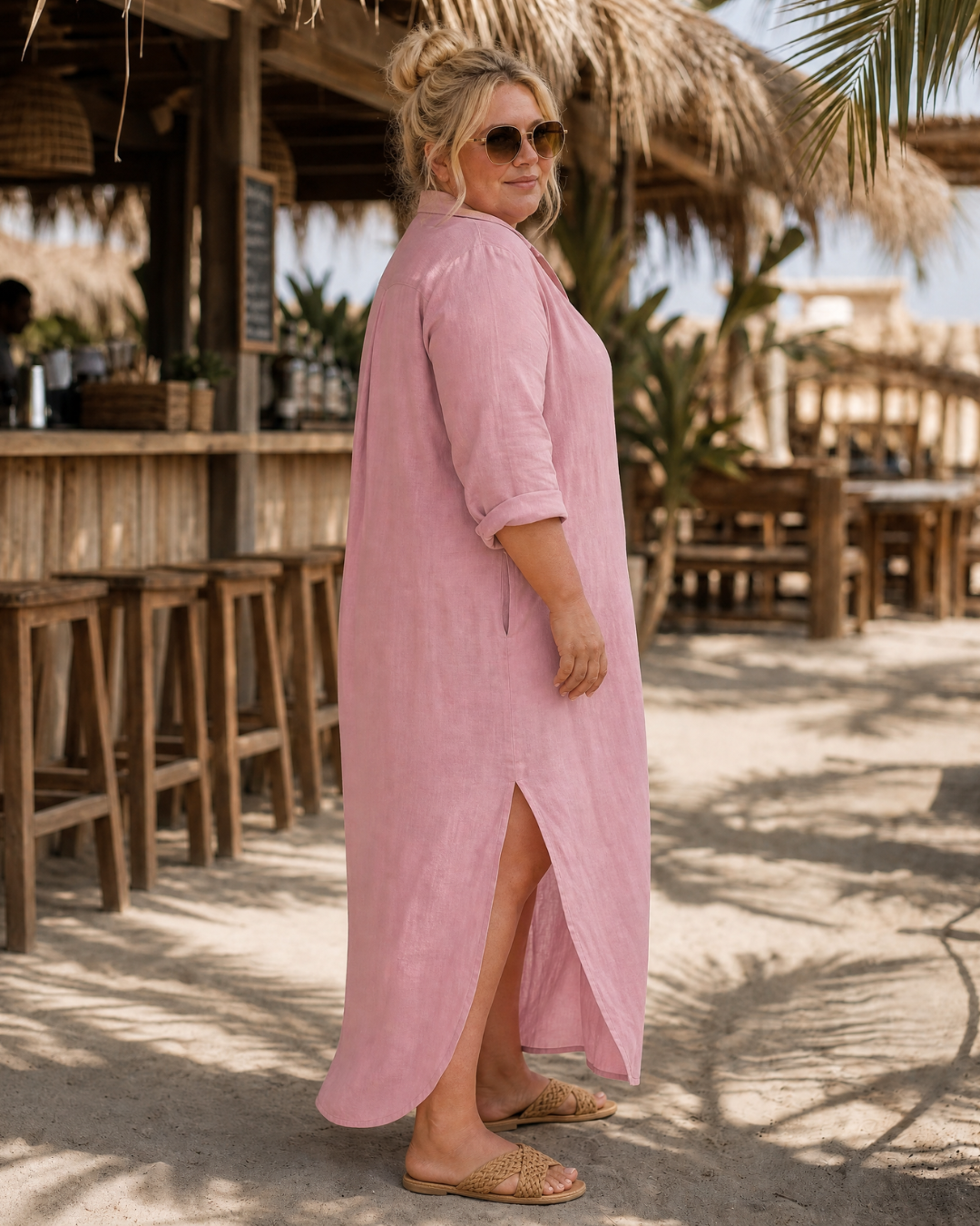 Vipro | Knop Voorzijde Colbertdress met Relaxte Pasvorm