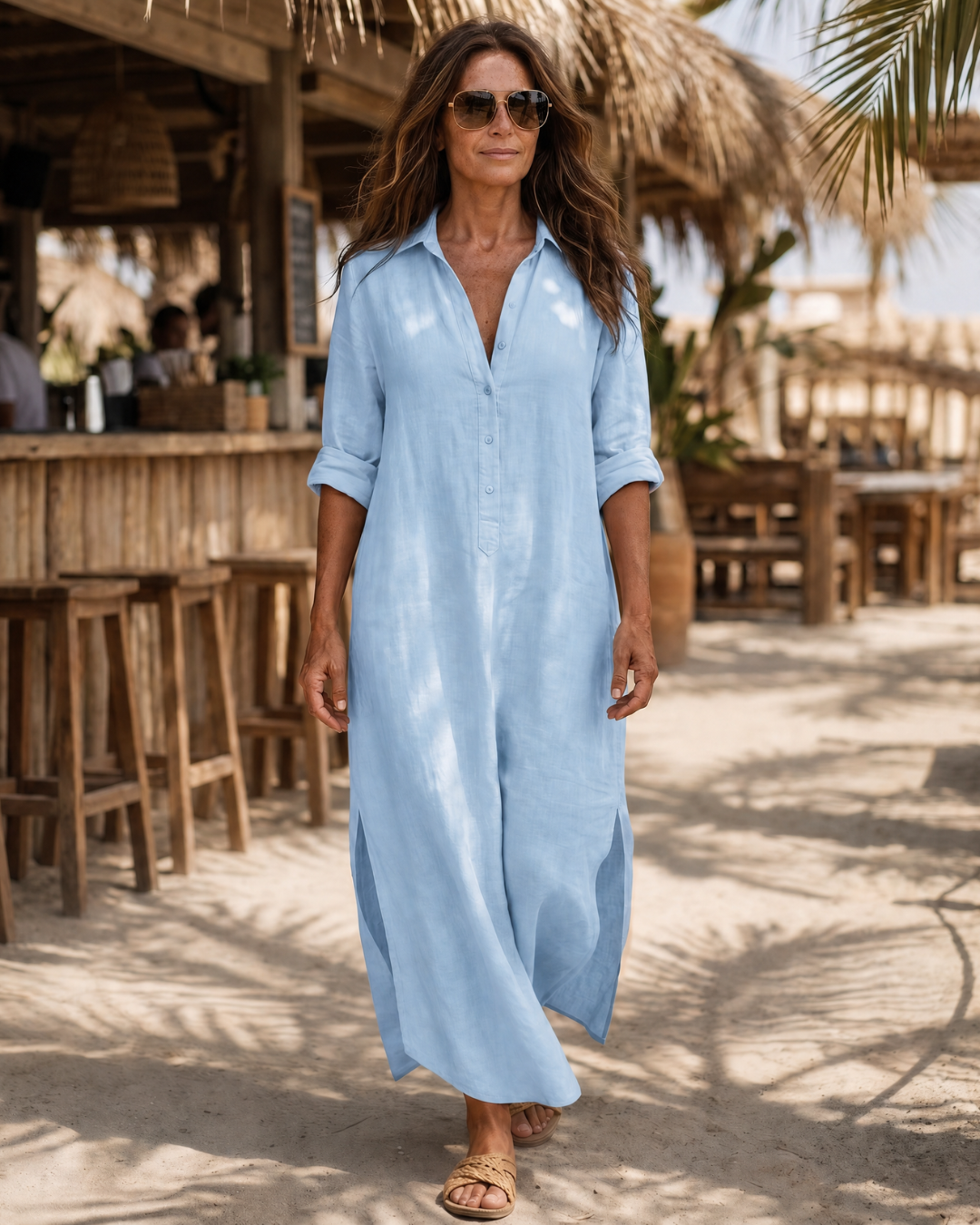 Vipro | Knop Voorzijde Colbertdress met Relaxte Pasvorm