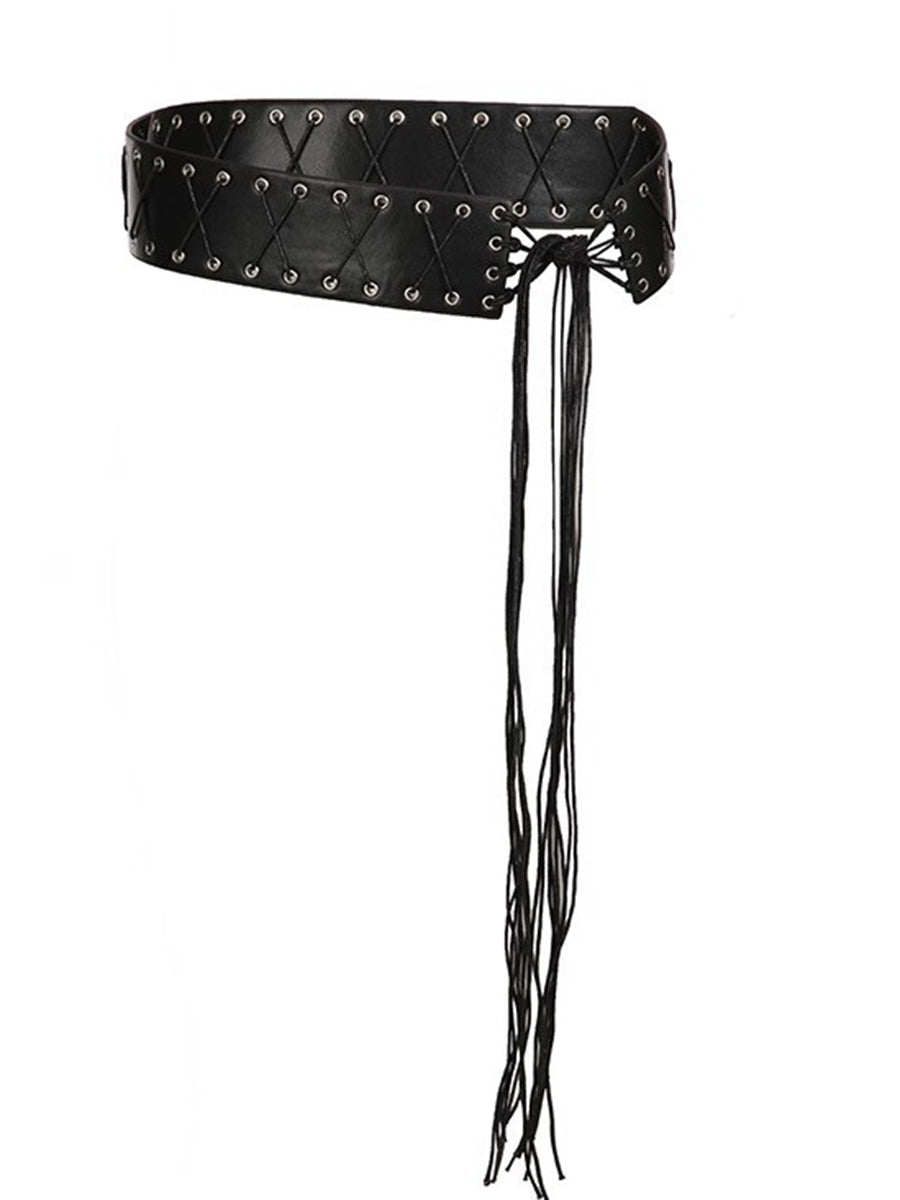 Amerikaans Stijl Ooglet Band PU Riem