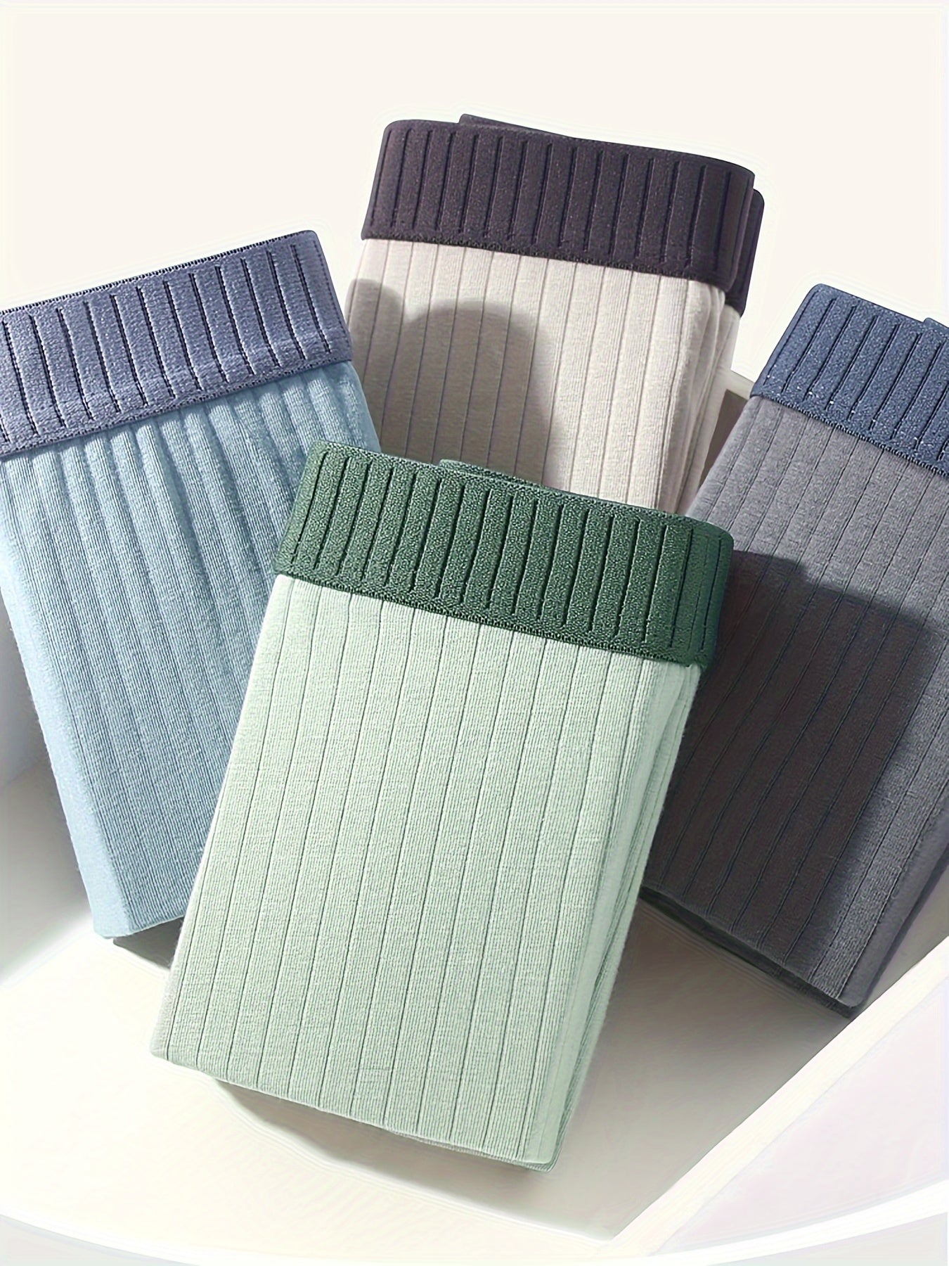 7pcs Men's Cotton Boxer Briefs, Comfortable Trendy Youth Style Trunk - Bellanza