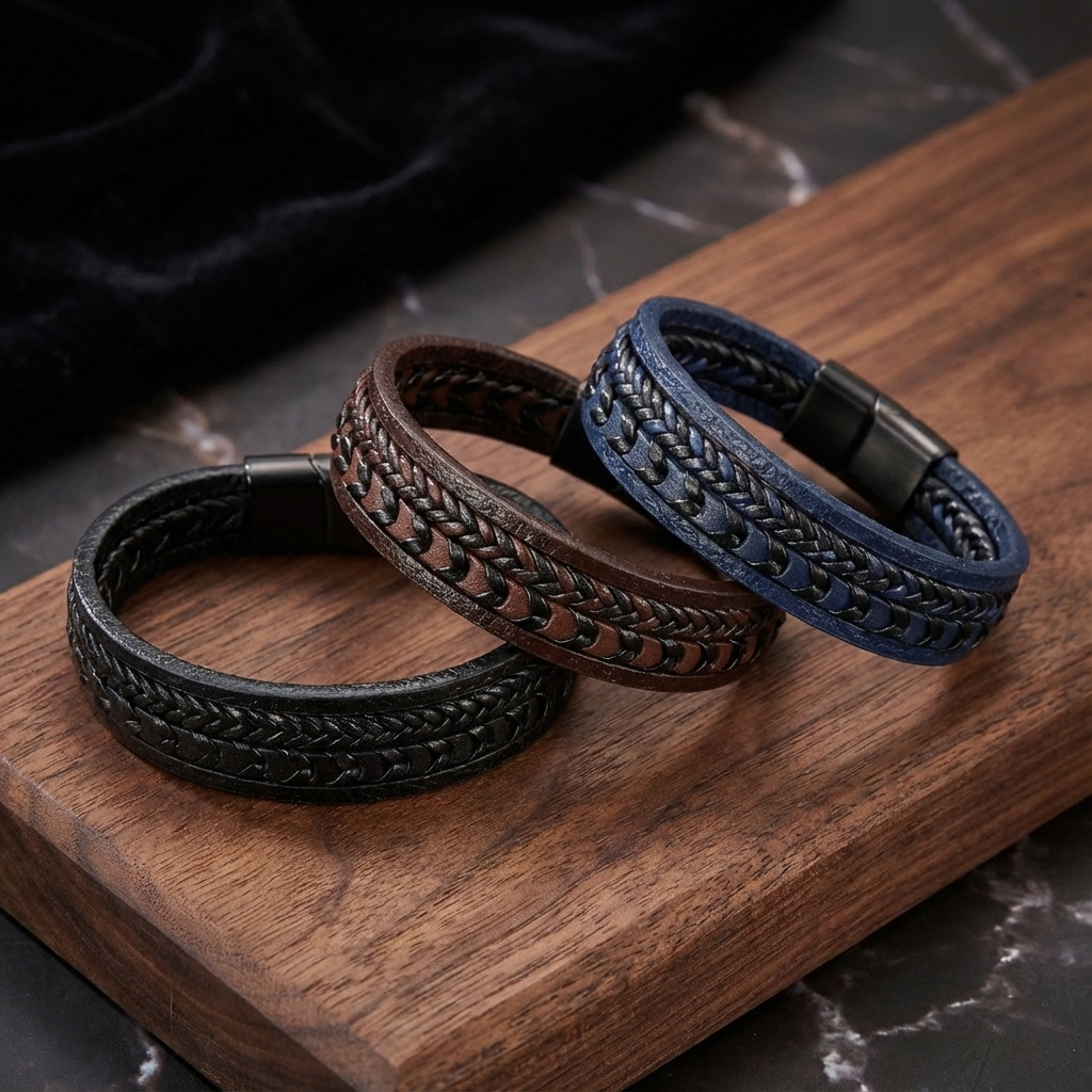 Levi | Tijdloze leren armband voor heren
