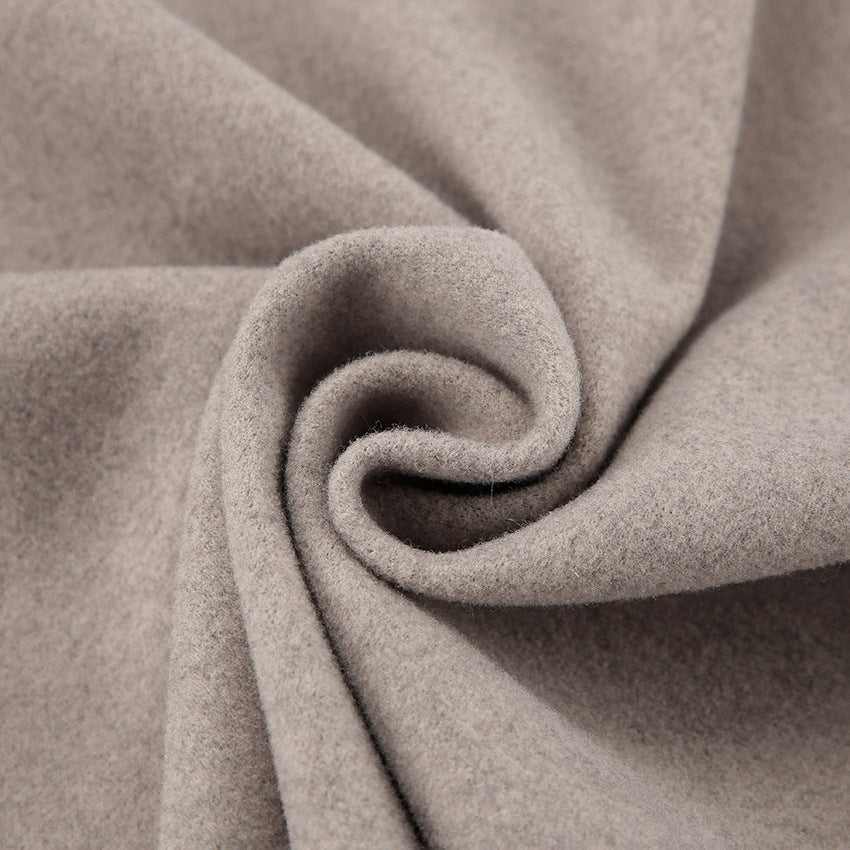 MAURELLE – Vintage Wool Blend V-Neck Coat