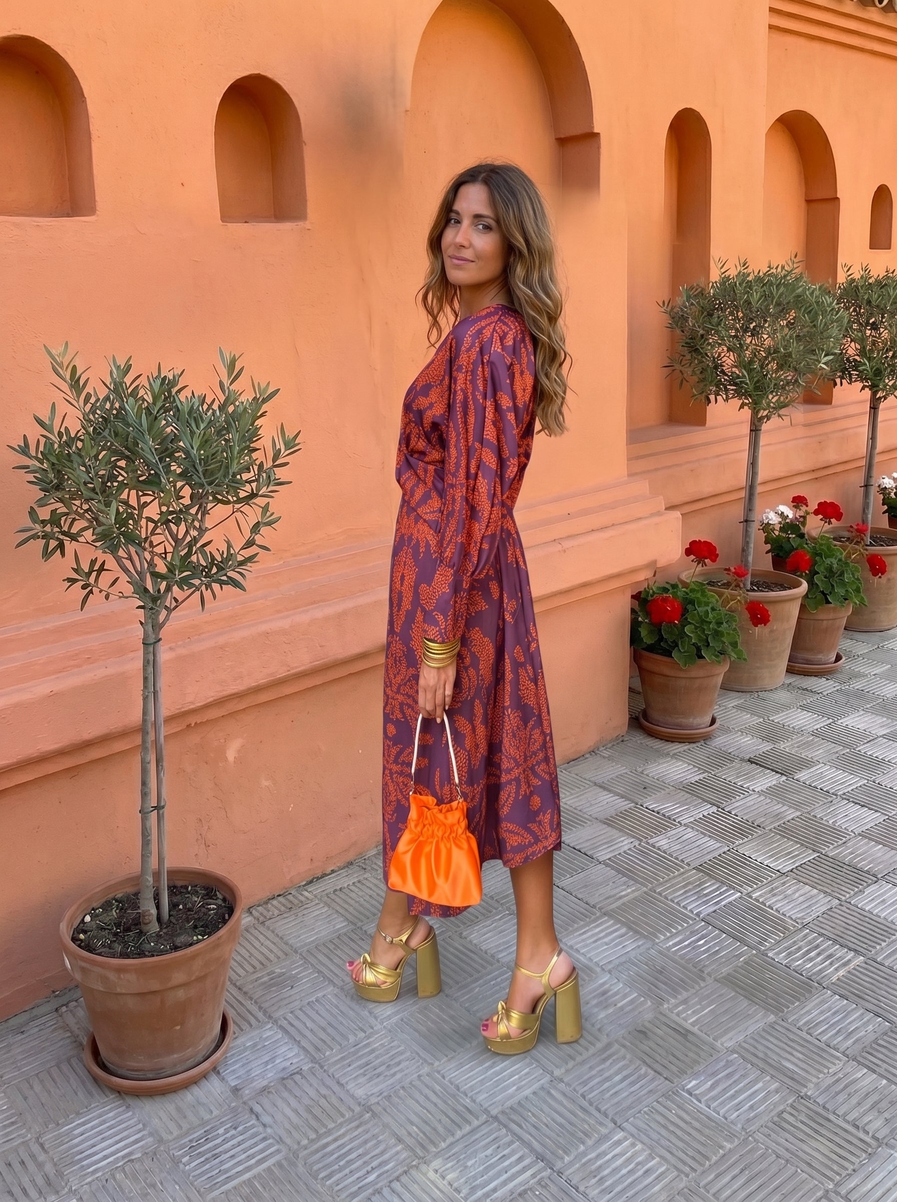 Midi-jurk met Print