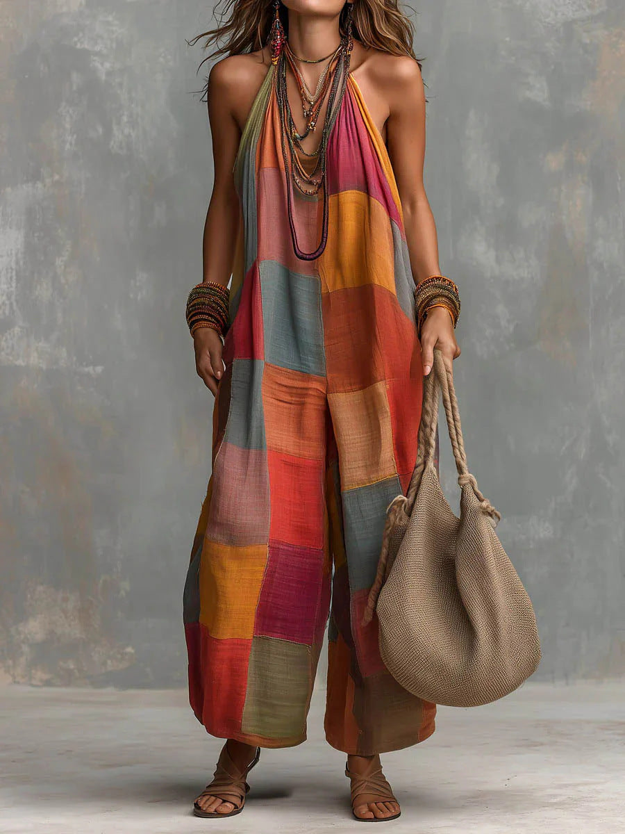 Linda | Bohemian jumpsuit met unieke artistieke stijl