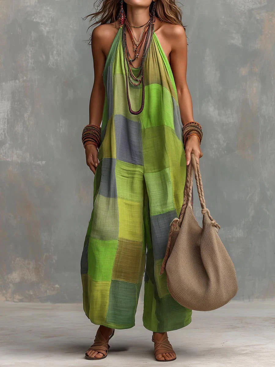 Linda | Bohemian jumpsuit met unieke artistieke stijl