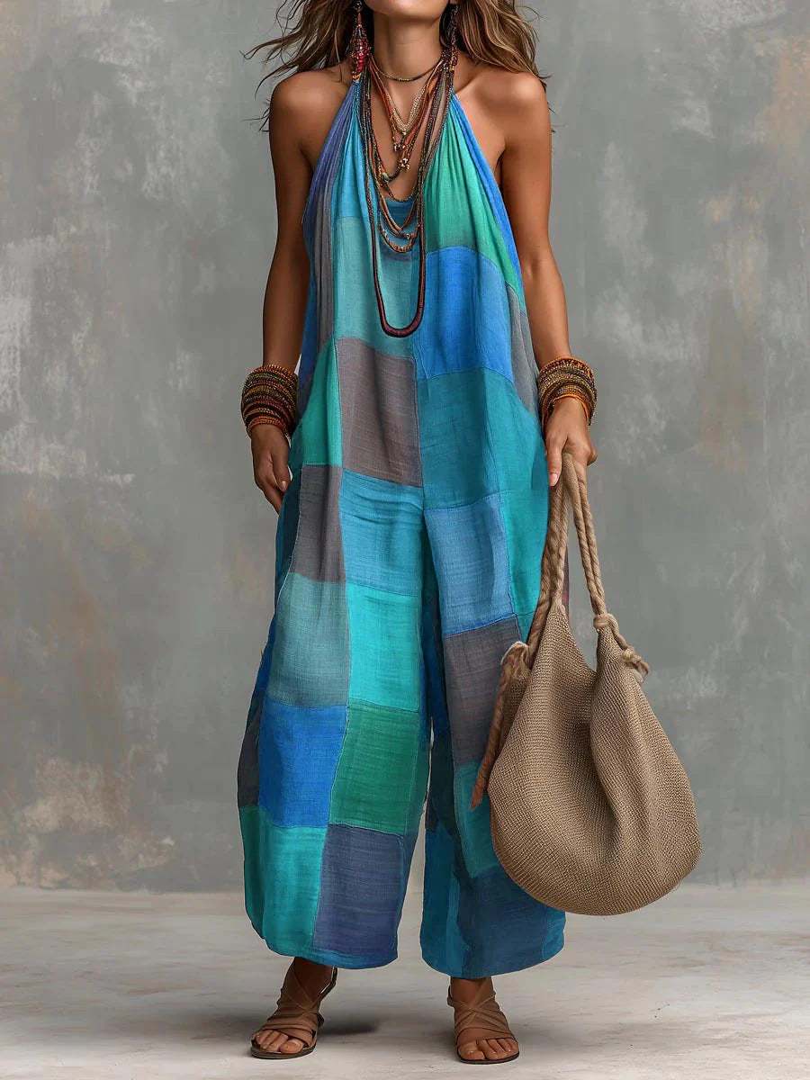 Linda | Bohemian jumpsuit met unieke artistieke stijl