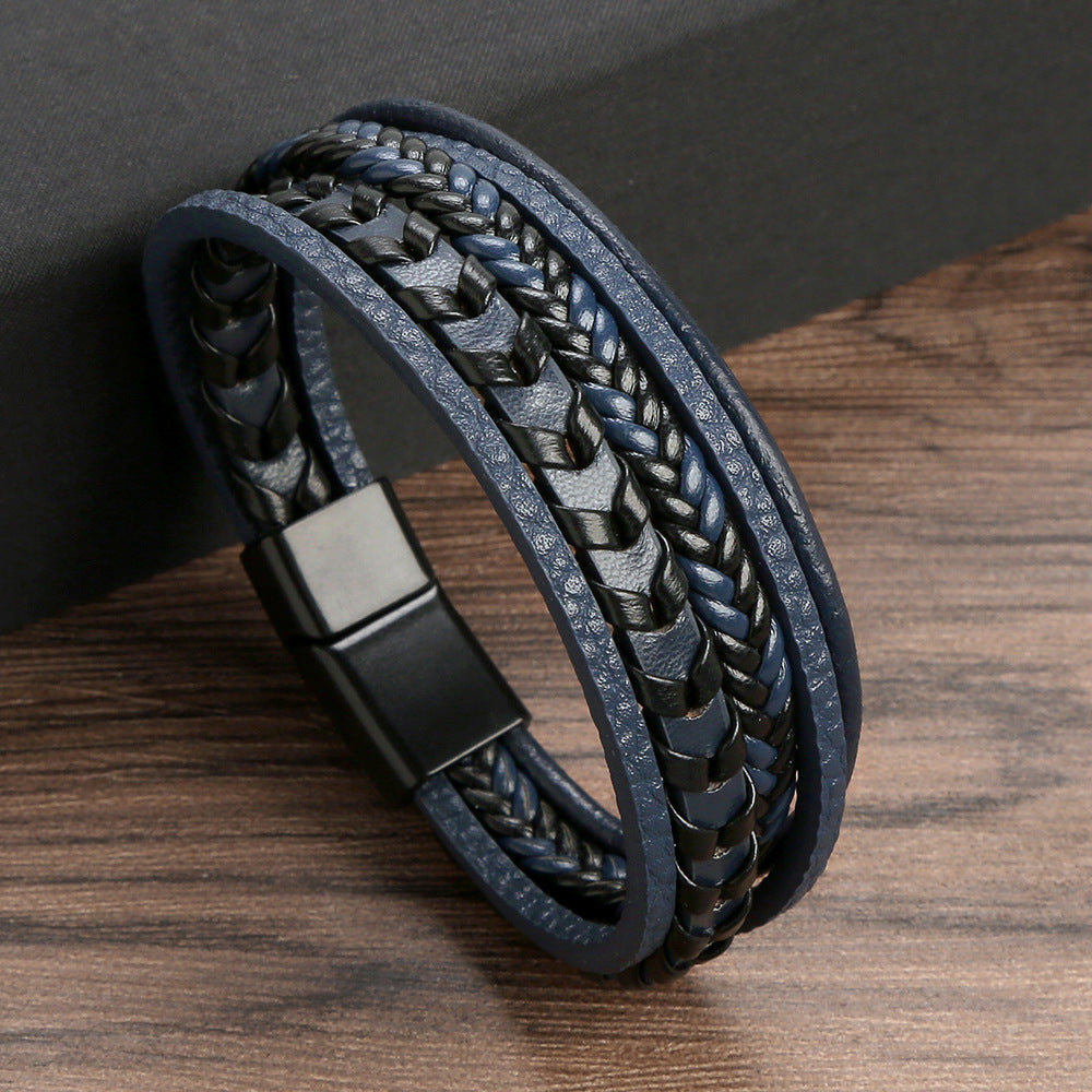 Levi | Tijdloze leren armband voor heren
