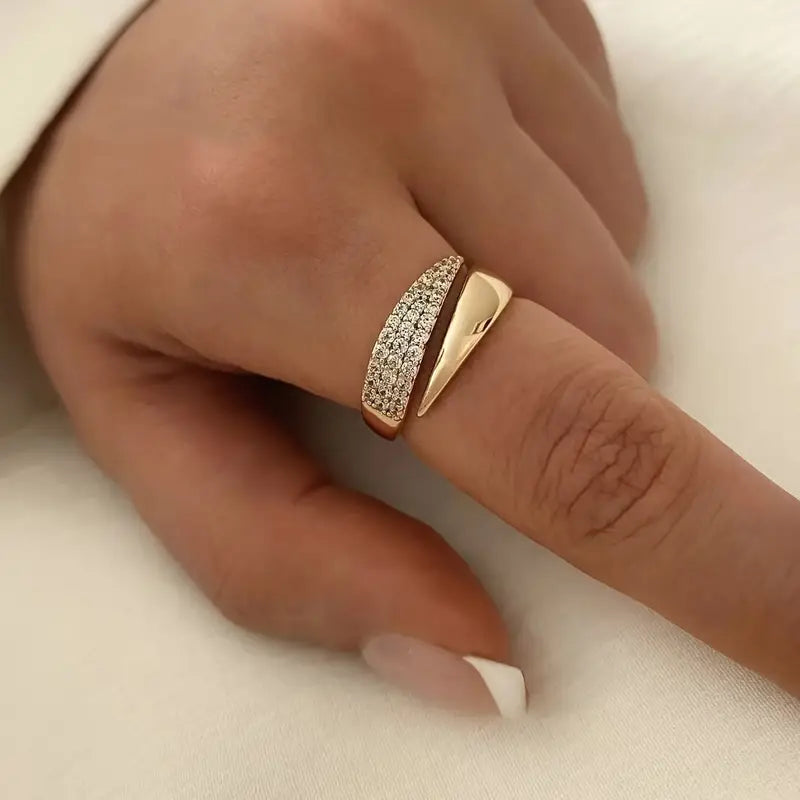 Elegante ring met schitterende steentjes (1+1 Gratis)