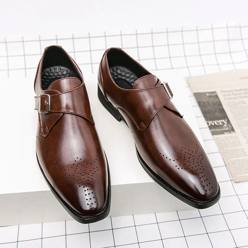 Driel | Elegante leren herenschoenen met monniksriem