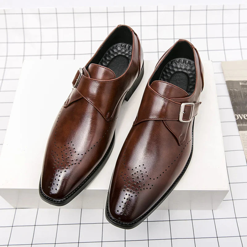 Driel | Elegante leren herenschoenen met monniksriem