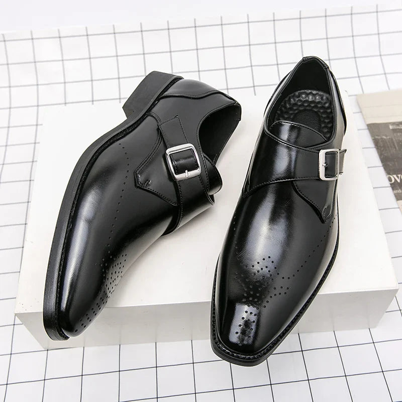 Driel | Elegante leren herenschoenen met monniksriem