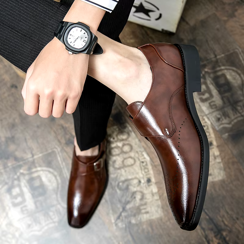 Driel | Elegante leren herenschoenen met monniksriem