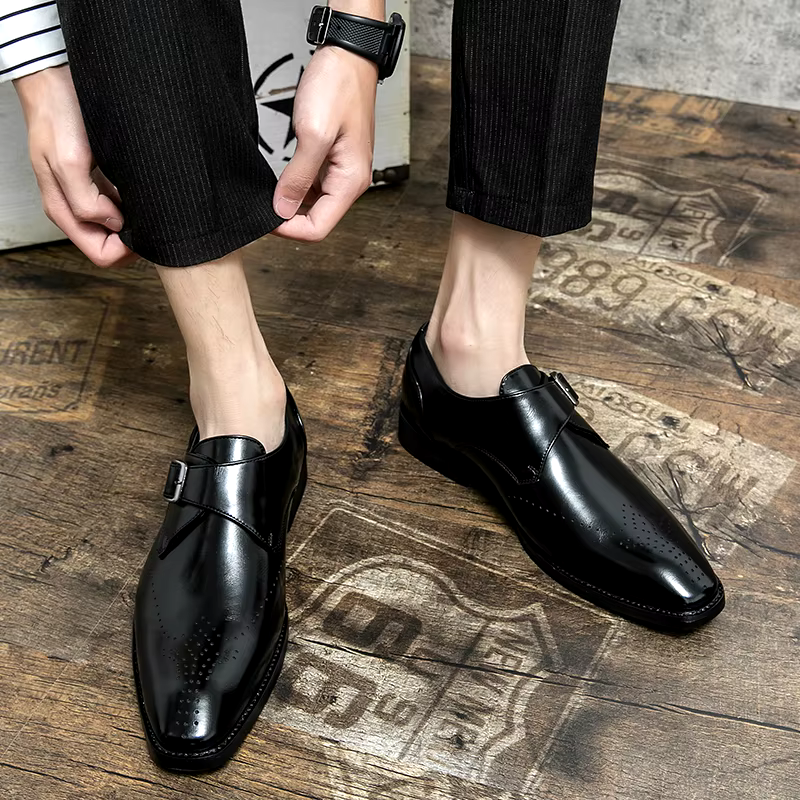 Driel | Elegante leren herenschoenen met monniksriem
