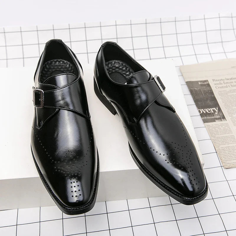 Driel | Elegante leren herenschoenen met monniksriem