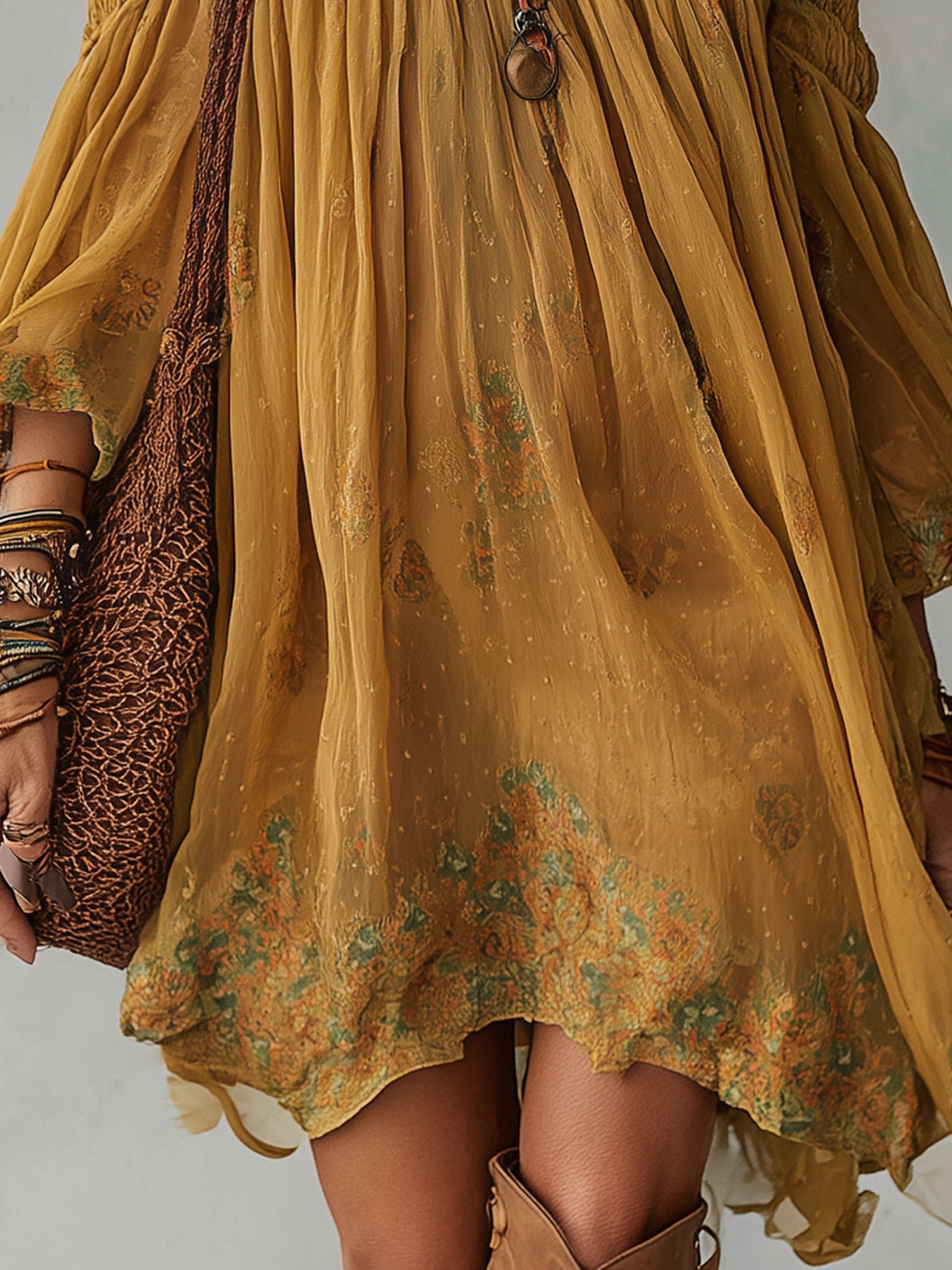 Fiora™ | Chiffon Bloem Off-Shoulder Mini Jurk